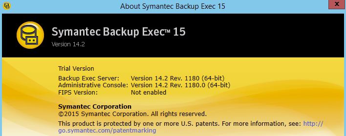 veritas backupexec 2015